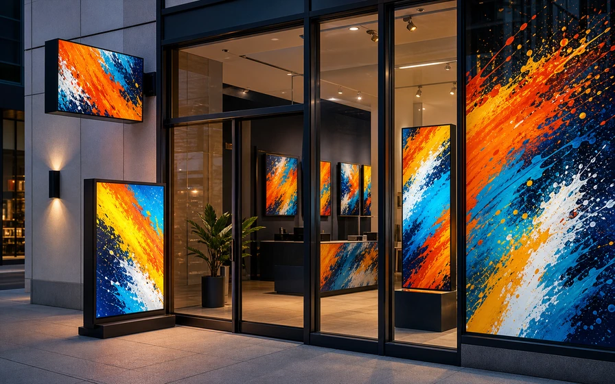 Storefront signage and displays