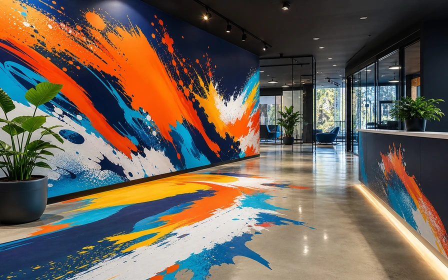 Interior wall and floor graphics